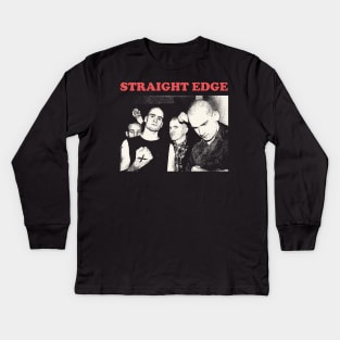 straight edge punk classic Kids Long Sleeve T-Shirt